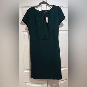 Banana Republic peacock green sheath fitted dress